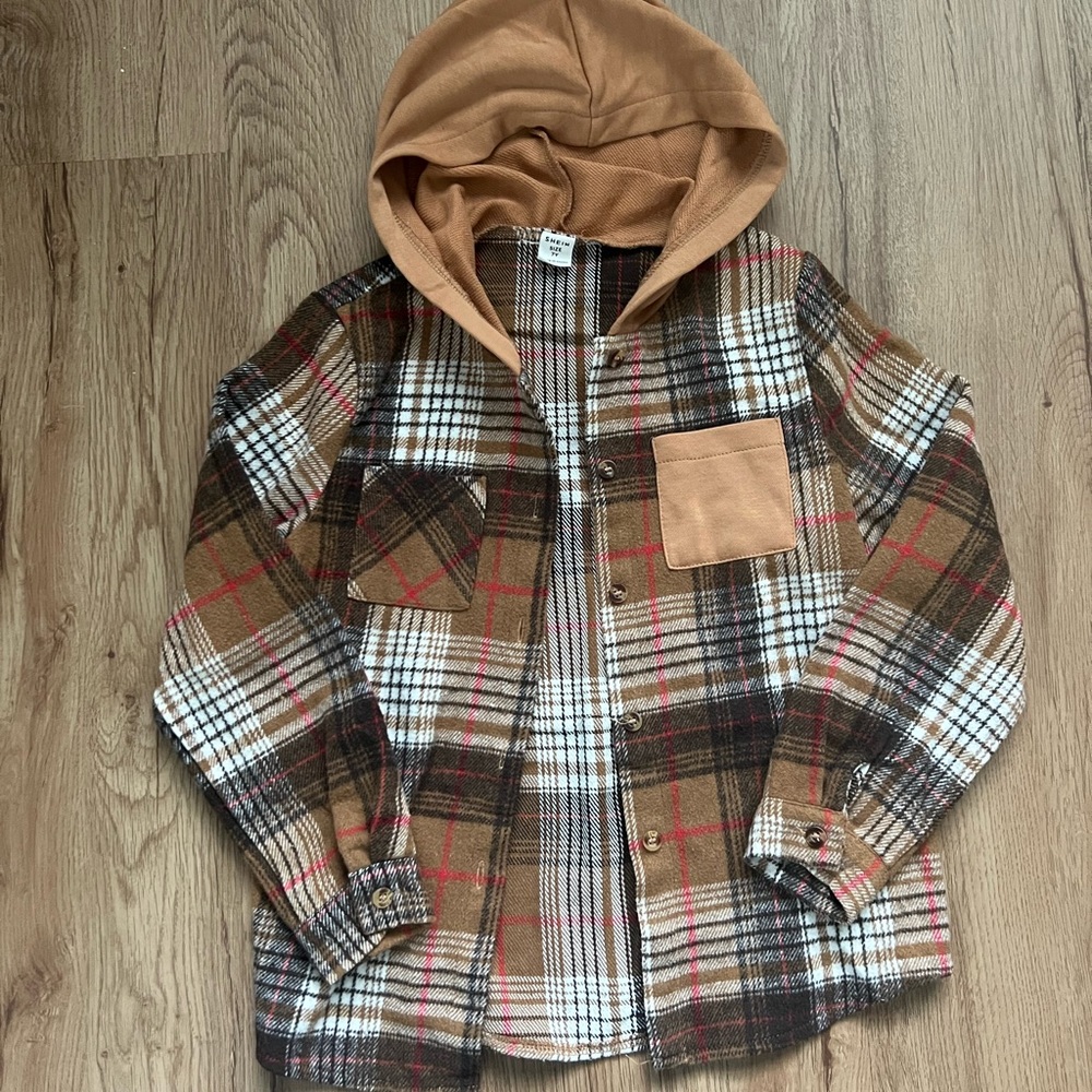 SHEIN Kids Plaid Button Down